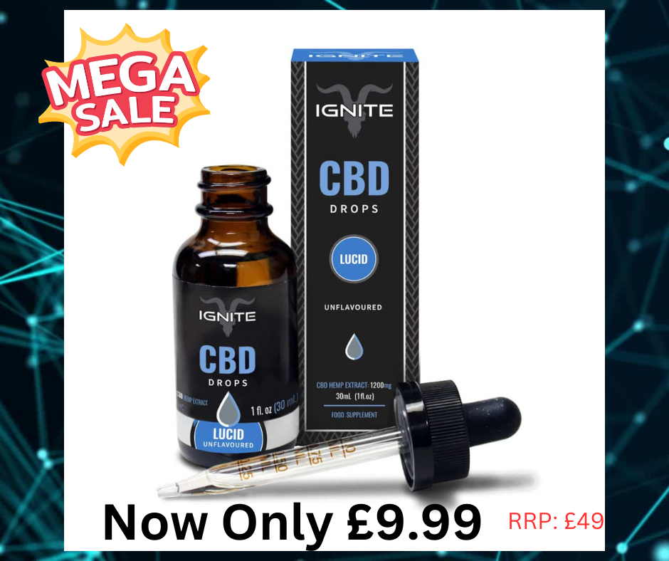 Ignite CBD Drops 1200mg 30ml New with Box Only £9.99! - Redmayne Lodge Products